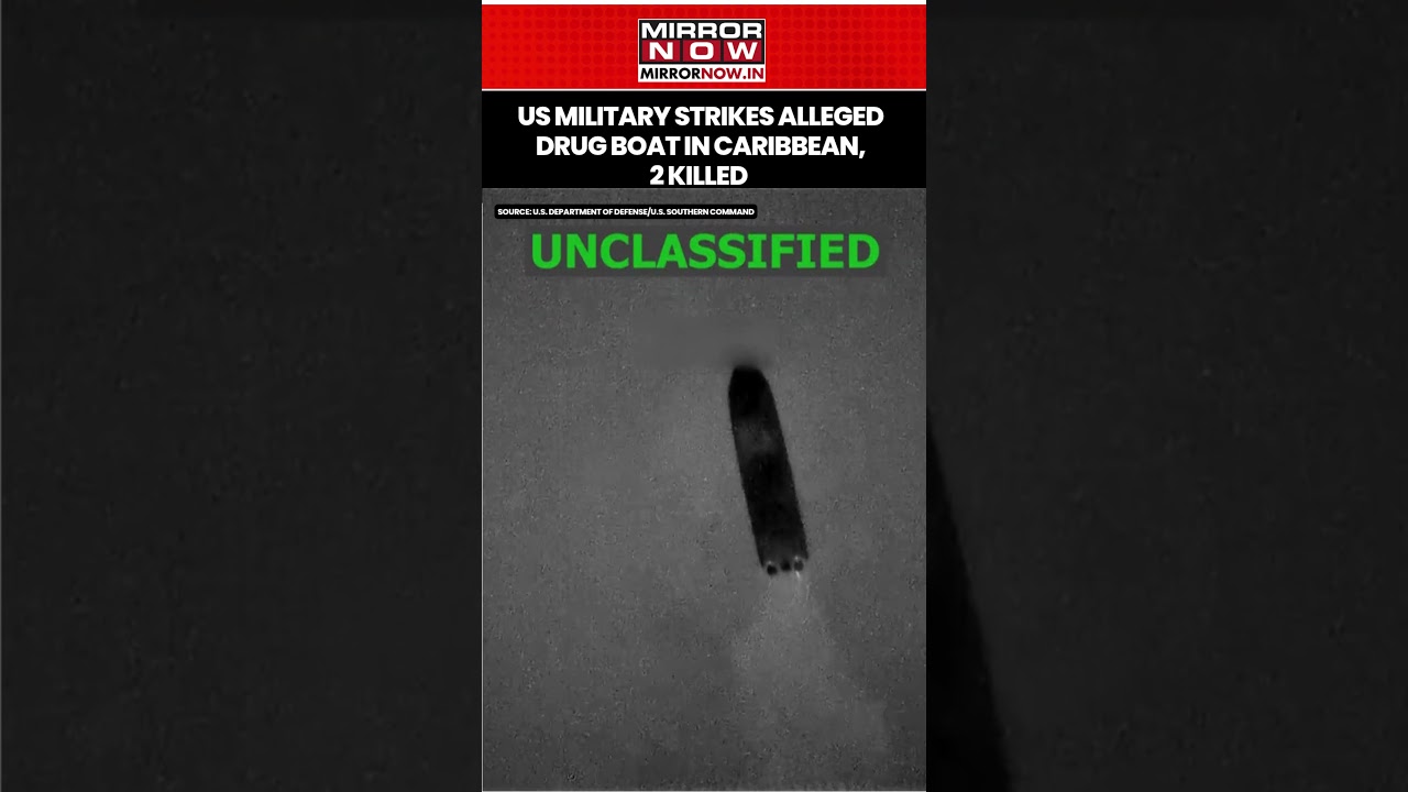 US Military Strikes Alleged Drug Boat In Caribbean, 2 Killed Under Anti-Narcotics Campaign #shorts