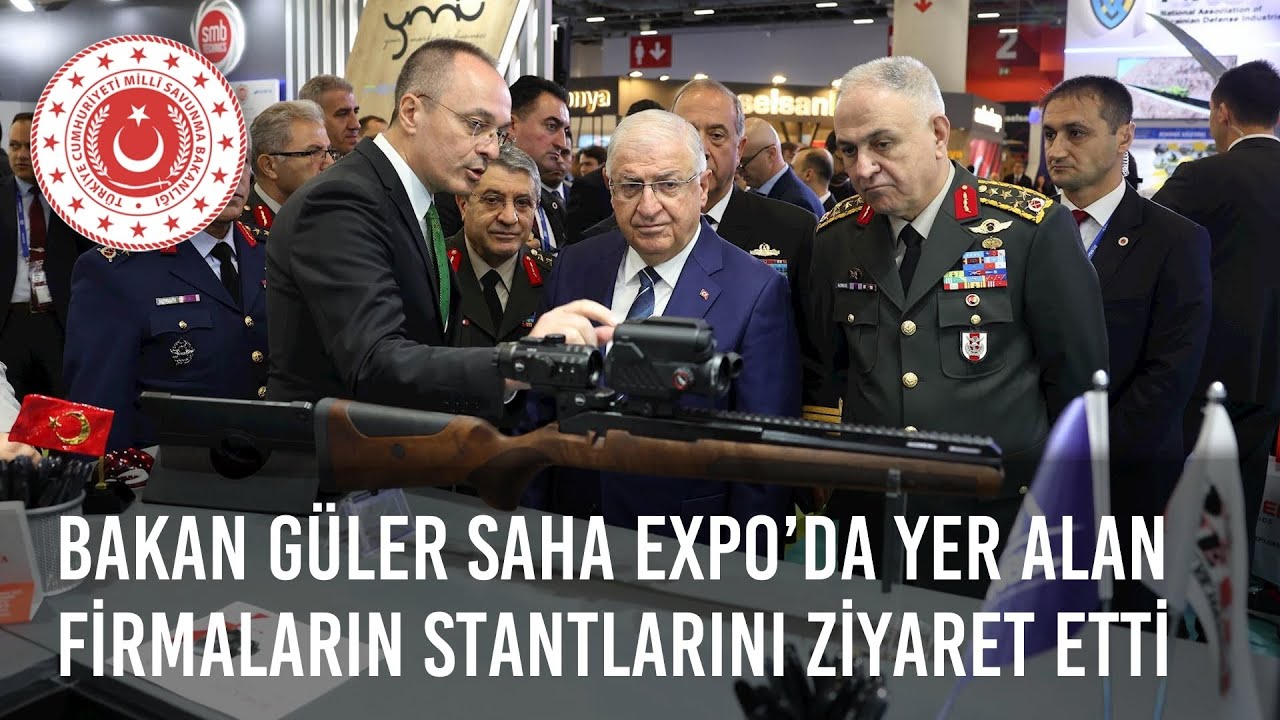 Millî Savunma Bakanı Yaşar Güler, SAHA EXPO’da Yer Alan Firmaların Stantlarını Ziyaret Etti