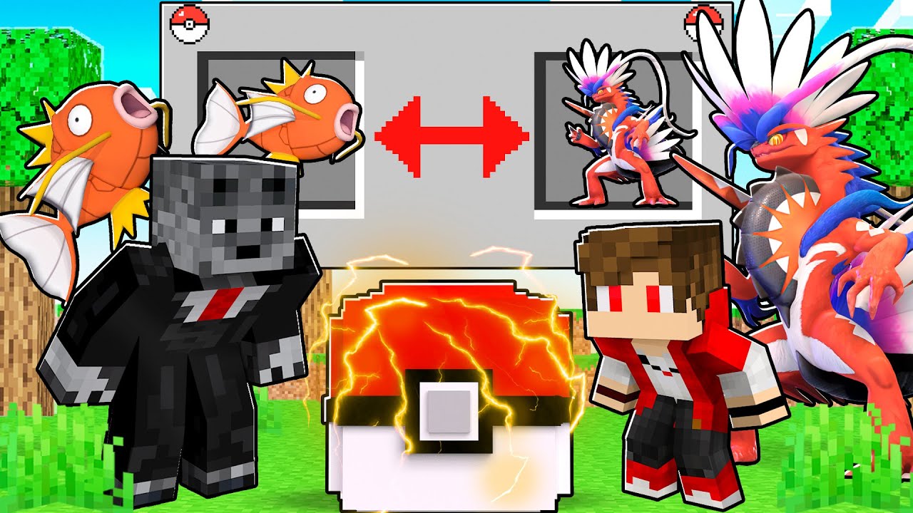 TROLLEI meus AMIGOS TROCANDO os PIORES POKEMON na LUCKY PIXELMON -1000 no MINECRAFT