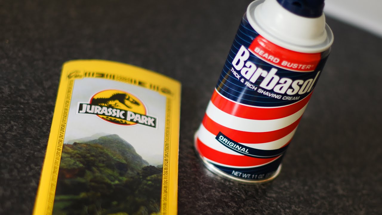 Barbasol Can & Jurassic Park Flyer Replica Prop