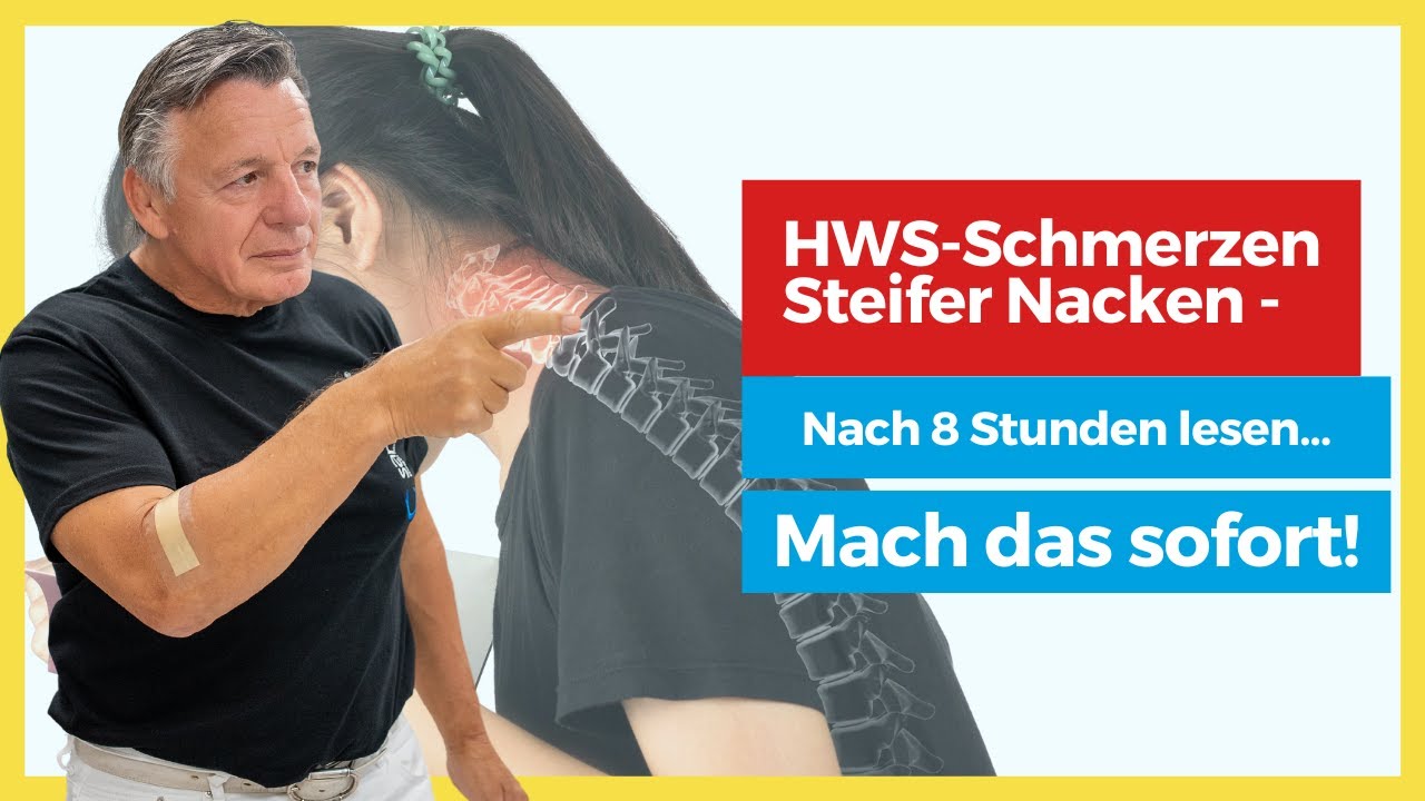 HWS-SCHMERZEN, steifer Nacken! Alles tut weh📖Mach das SOFORT!
