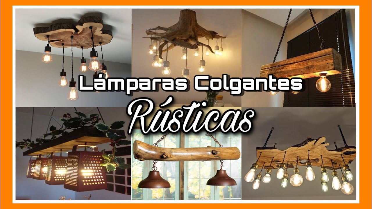 Iluminación Colgantes En Maderas  Y Troncos Rústicas