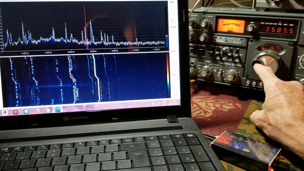 FT 101ZD with RTL-SDR pan adapter