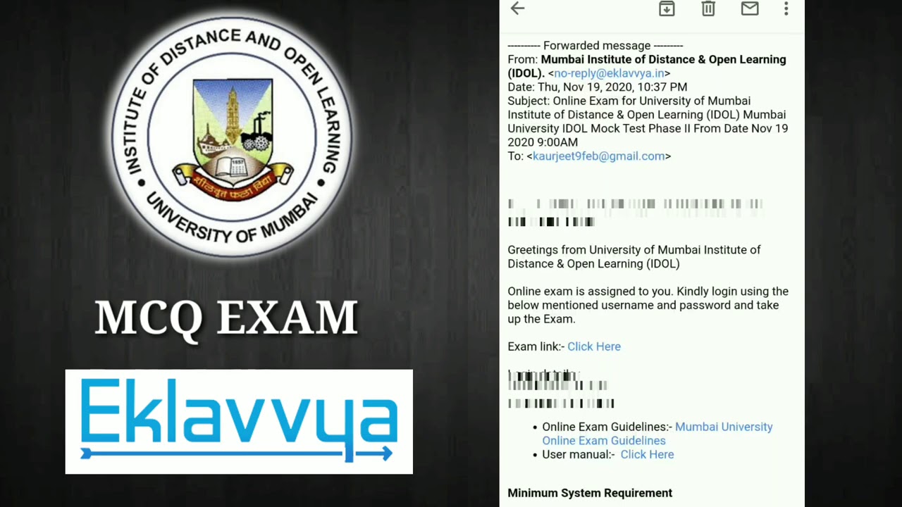 Finally Received Mail and SMS for Mock Test | IDOL MCQ Exam | Mumbai University | Ashish Sir