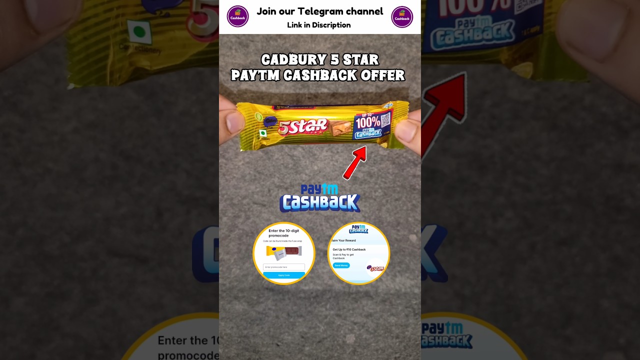 Cadbury 5 Star Paytm Cashback Offer, Get upto 100% Paytm Cashback, Cadbury 5 Star Chocolate Cashback
