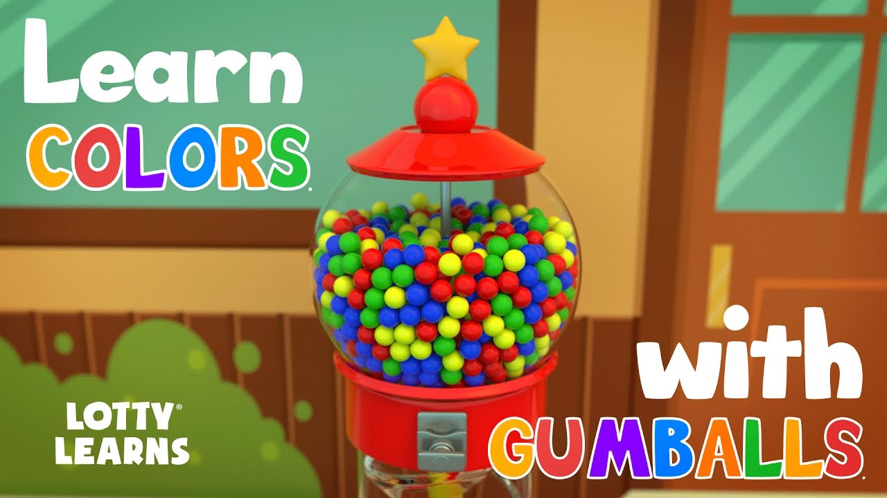 Learning Colors | 3D gumball colors for kids | Baby Children Learning Videos by LOTTY LEARNS