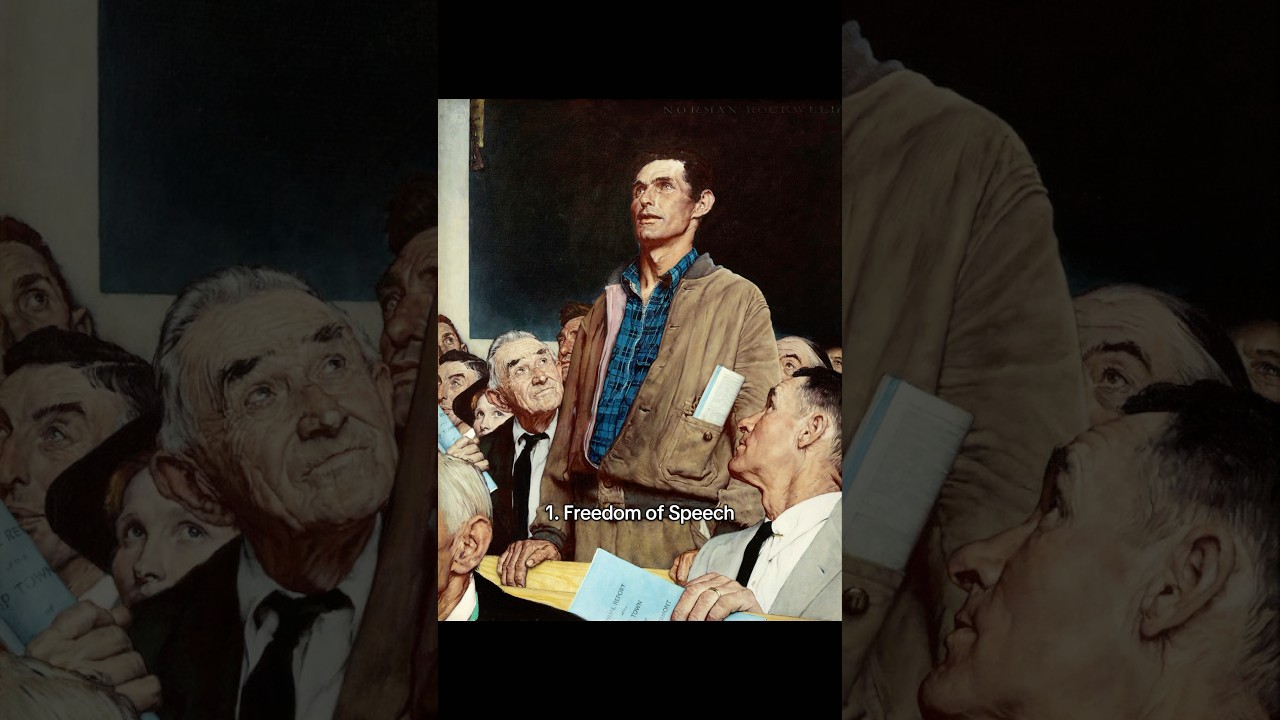 The Four Freedoms by Norman Rockwell #history #art #painting