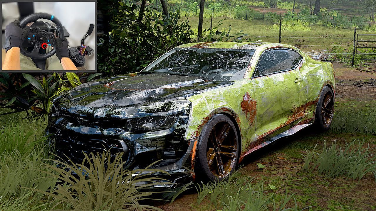 Chevrolet Camaro Rebuild in Forza Horizon 5 – Custom Build + 4K Steering Wheel Gameplay