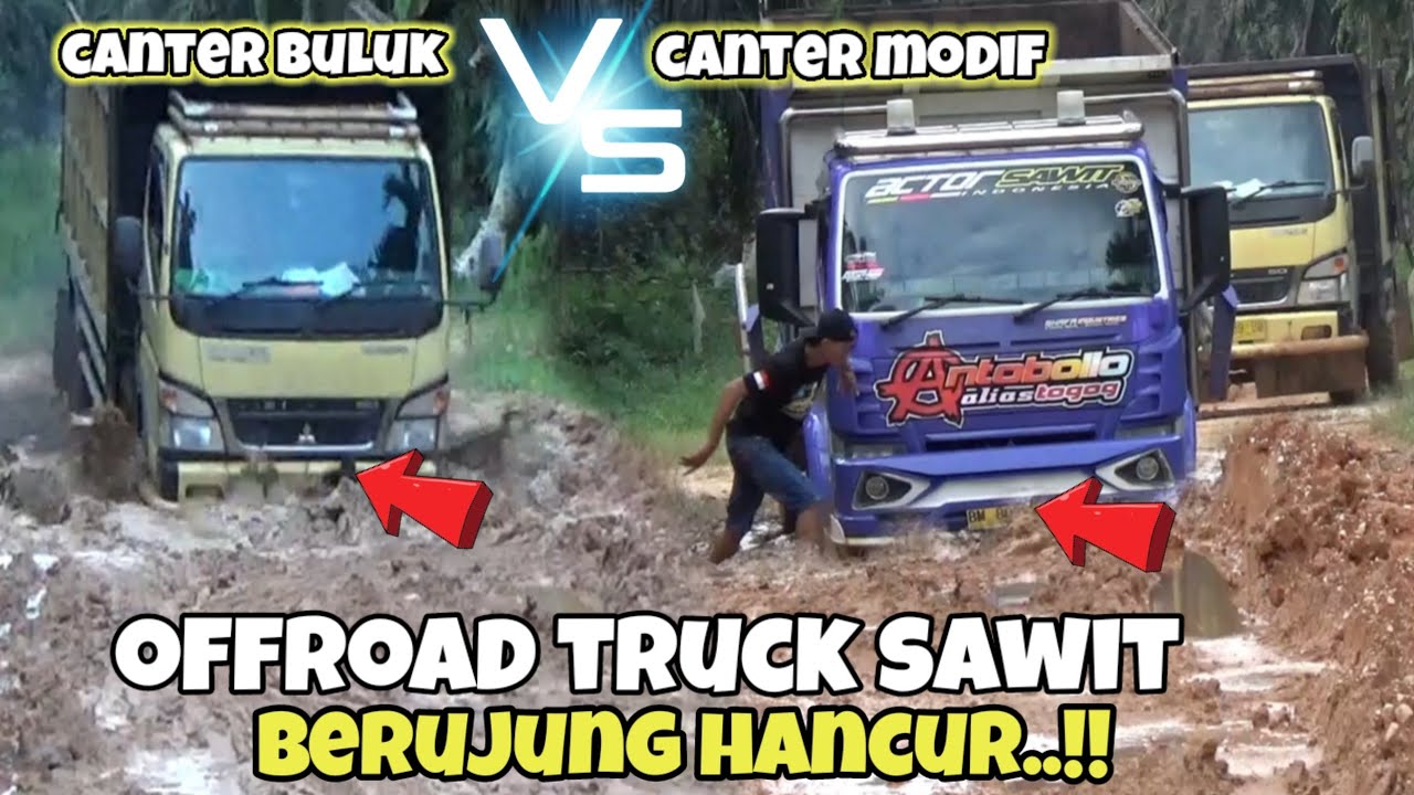OFF-ROAD TRUK TERGOKIL‼️DUO SOPIR GILAK, BUMPER SAMPE  HANCUR