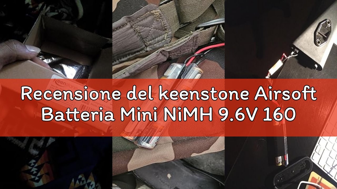 Recensione del keenstone Airsoft Batteria Mini NiMH 9.6V 1600mAh con Mini Connettore, Batteria Softa