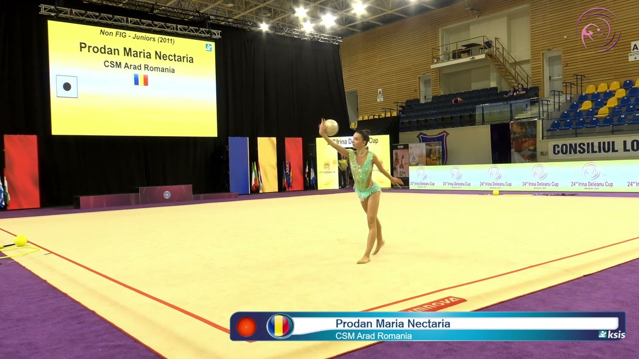 Prodan  Maria Nectaria  CSM Arad Romania Ball 🎀 24th Irina Deleanu Cup2025 Non FIG   Juniors #rhyth