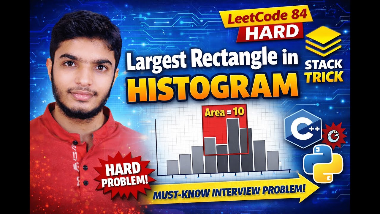 Largest Rectangle in Histogram | LeetCode 84 HARD | Monotonic Stack Explained