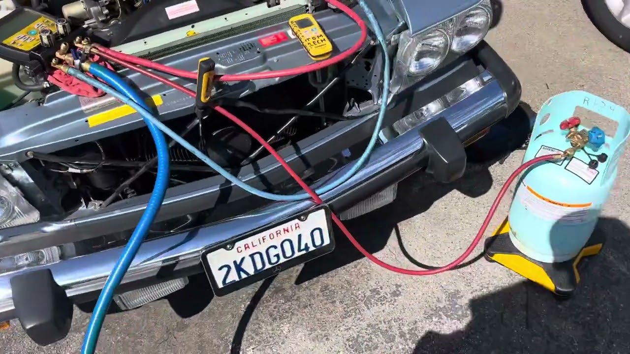 AC 1989 Mercedes 17,000 miles on it. Somebody else retrofitted, high moisture contamination.