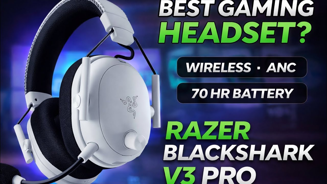 Razer BlackShark V3 Pro Wireless ANC Gaming Headset White | Unboxing + Review