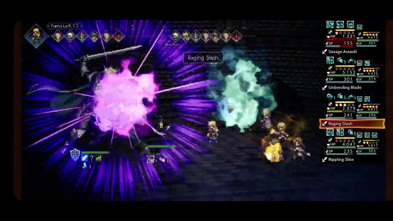 Octopath COTC Clearing Warrior Tower EX5 in 5 turns with Richard