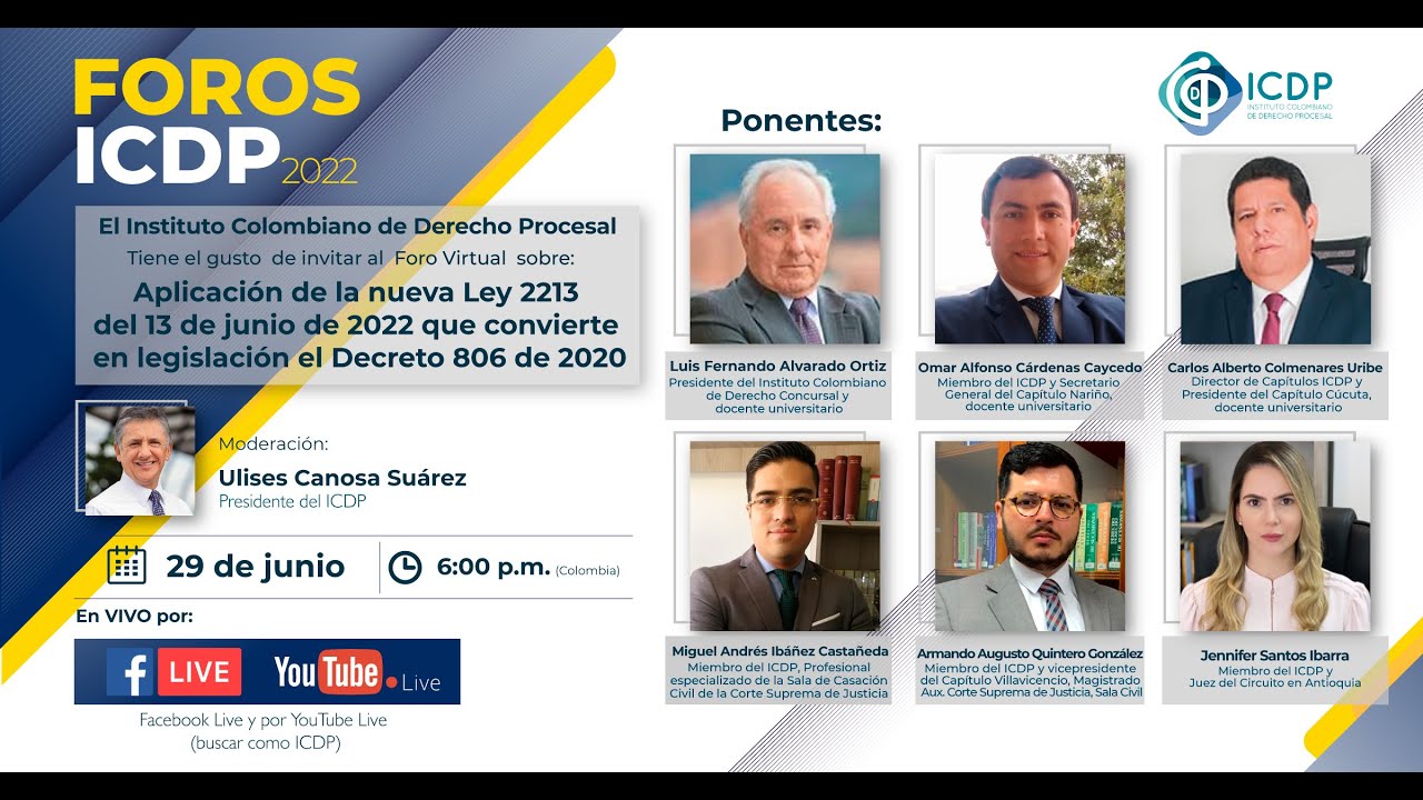 Aplicación de la nueva Ley 2213 del 13 de junio de 2022