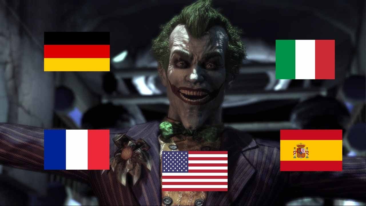 [Multilanguage] -The Joker in 5 languages-  Batman Arkham Asylum