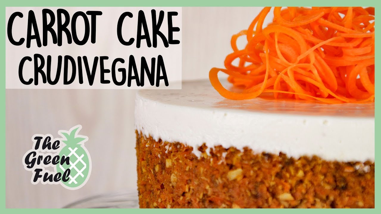Tarta de Zanahoria 🥕 CRUDIVEGANA sin frutos secos y apta para celiacos