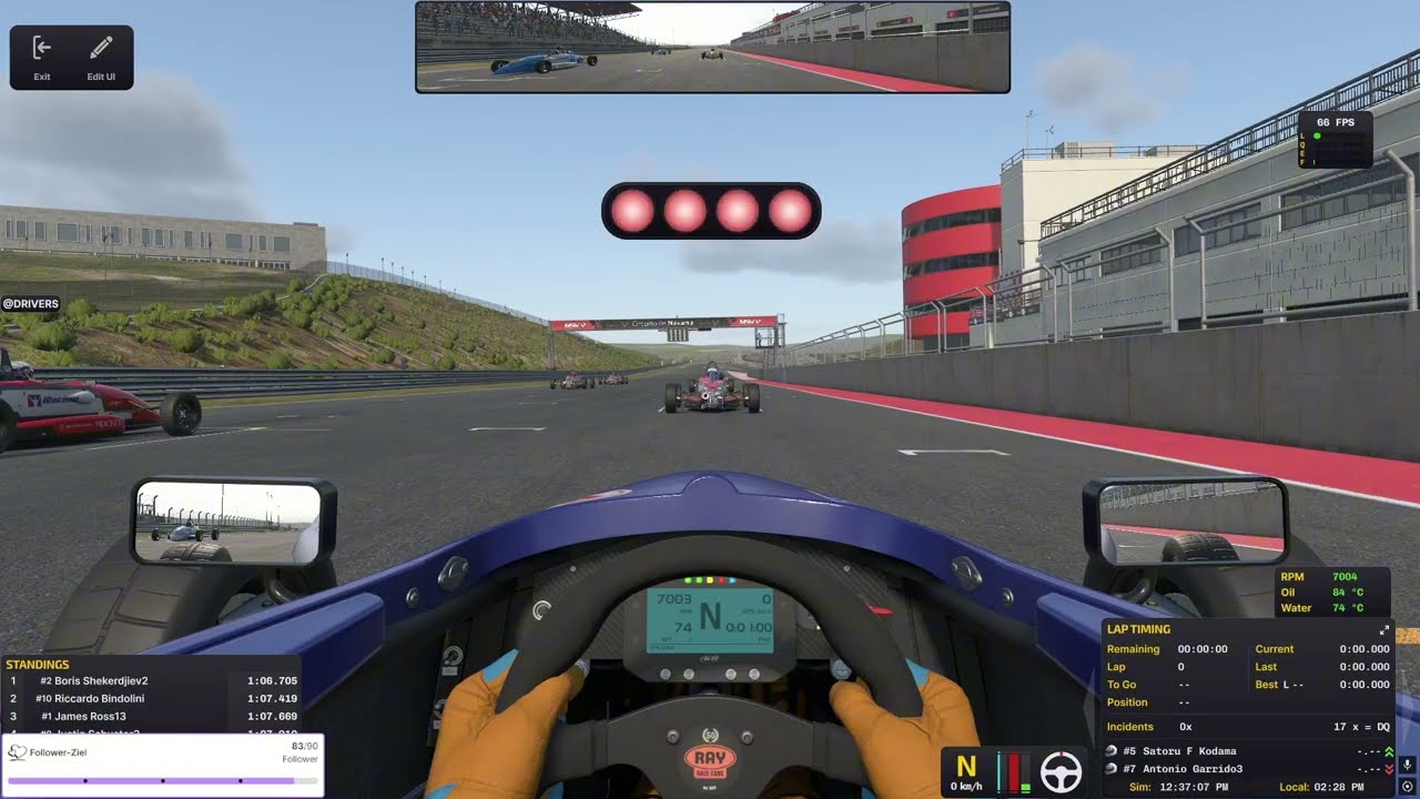 Tag 1 in IRacing, Erstes Rennen im F1600
