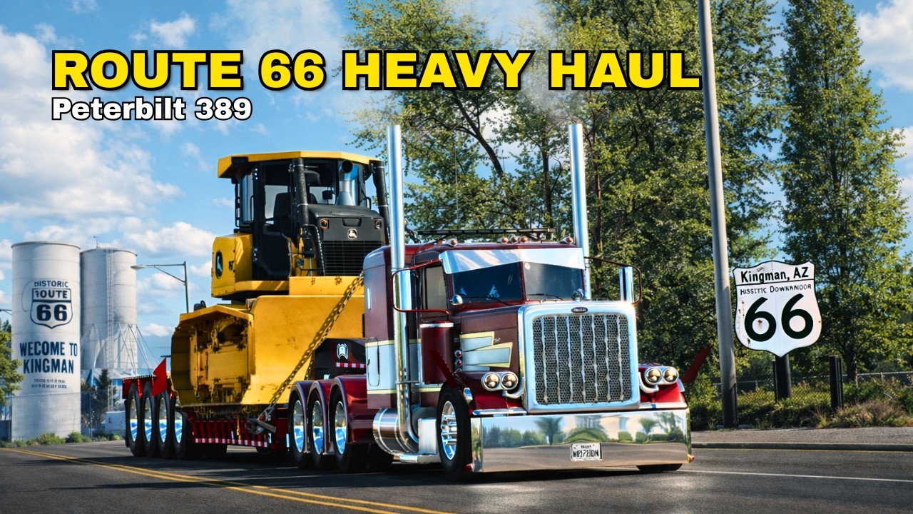 ATS 1.58 | The Legend of Route 66: Heavy Hauling with Peterbilt 389 [4K POV]