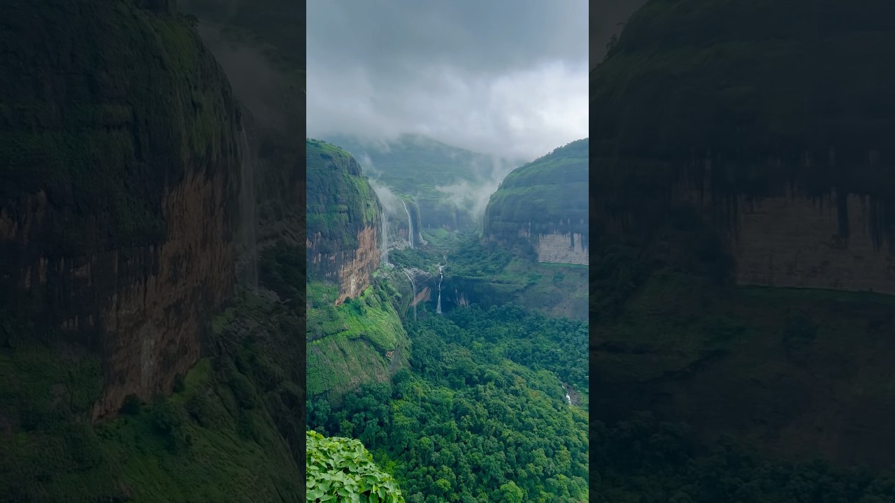 DEVKUND WATERFALL(from a different POV)🤍🍃#waterfall #devkund #maharashtratourism #devkundwaterfall