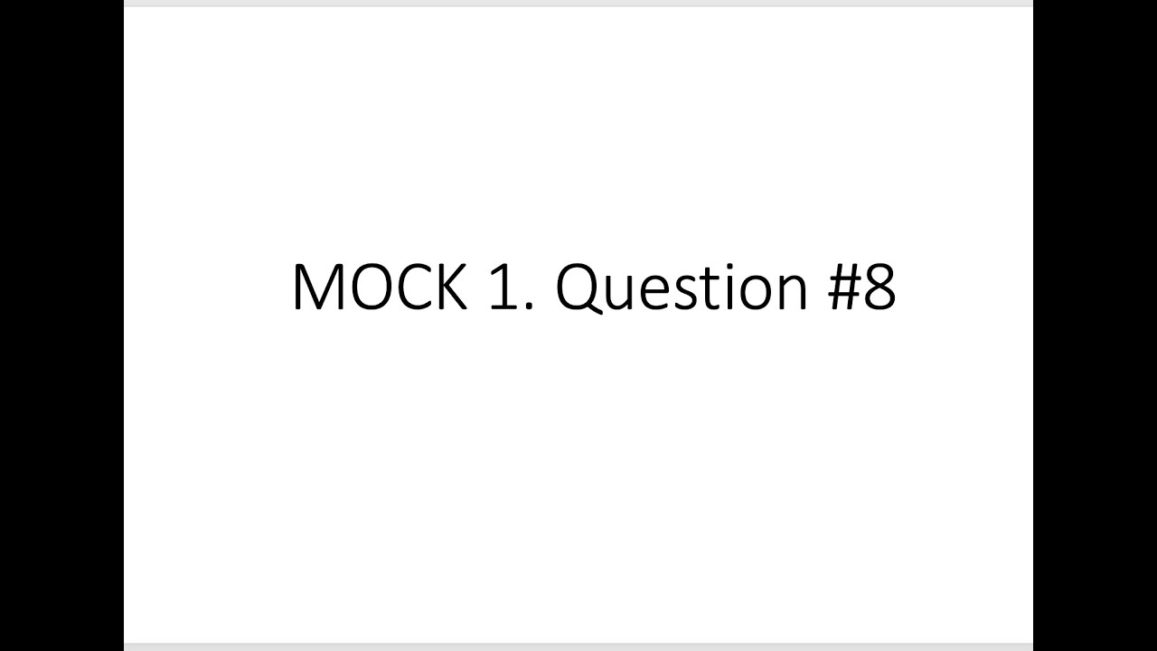 MOCK exam 1  Question #8 Crude oil