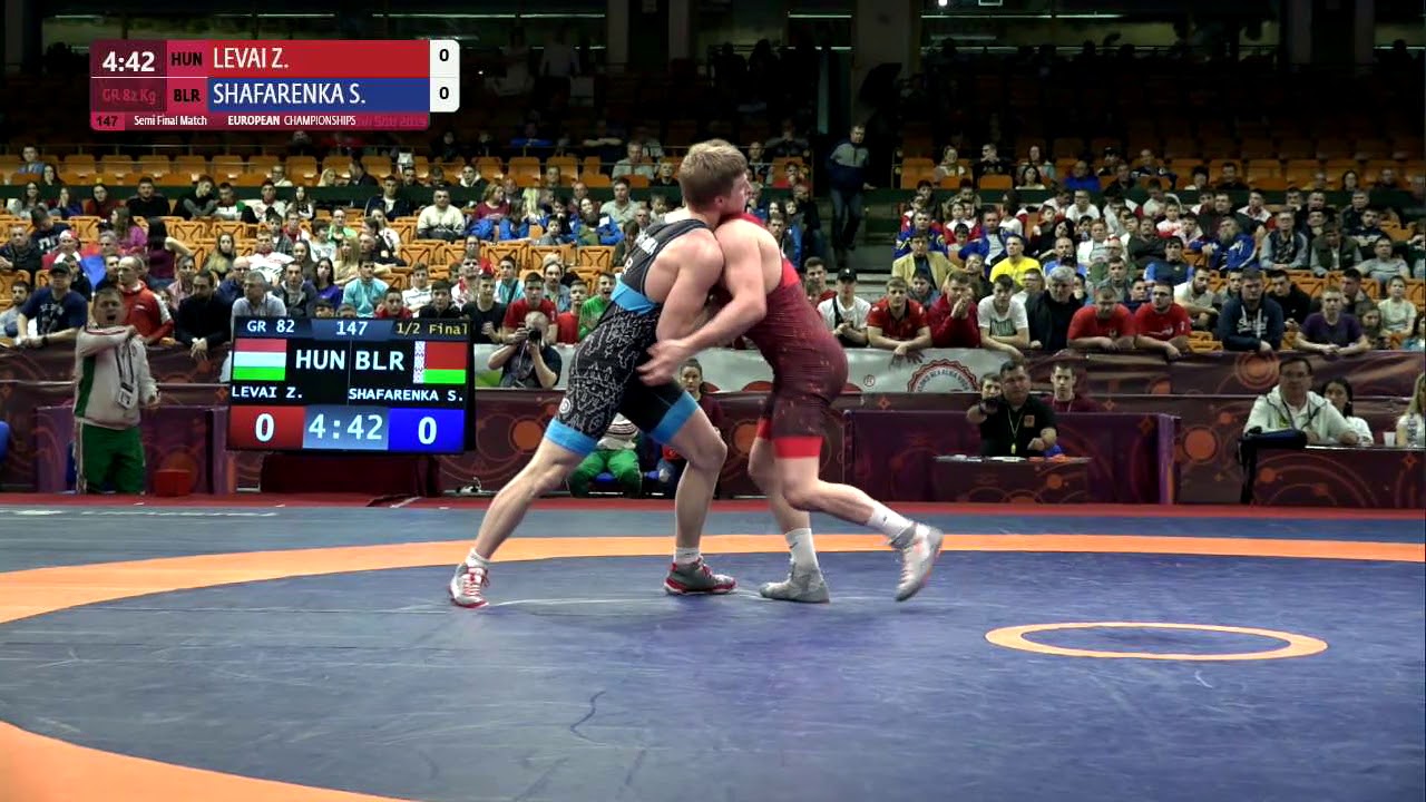 1/2 GR - 82 kg: Z. LEVAI (HUN) v. S. SHAFARENKA (BLR)