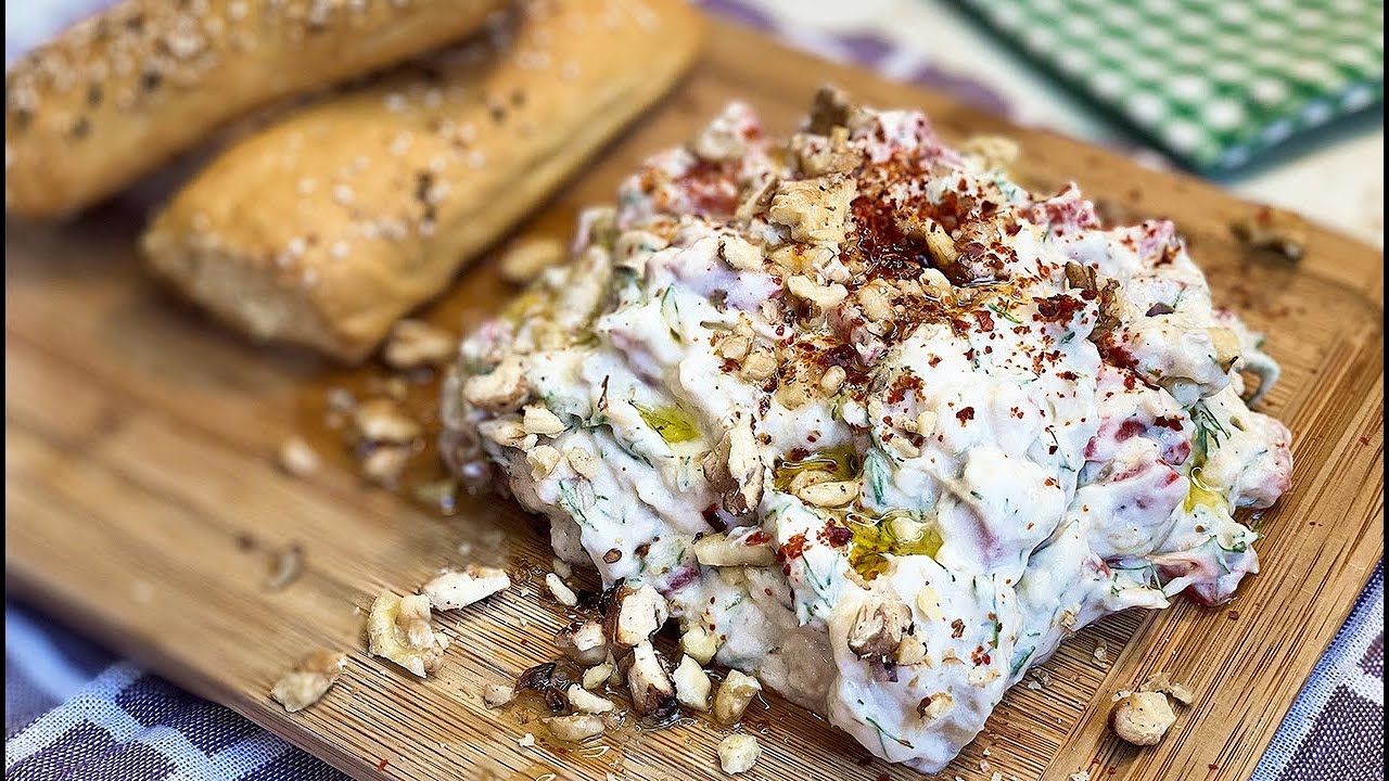 Turkish Roasted Eggplant Appetizer Recipe ! Must Try ! Harika Bir Yoğurtlu K&ouml;z Patlıcan Mezesi !