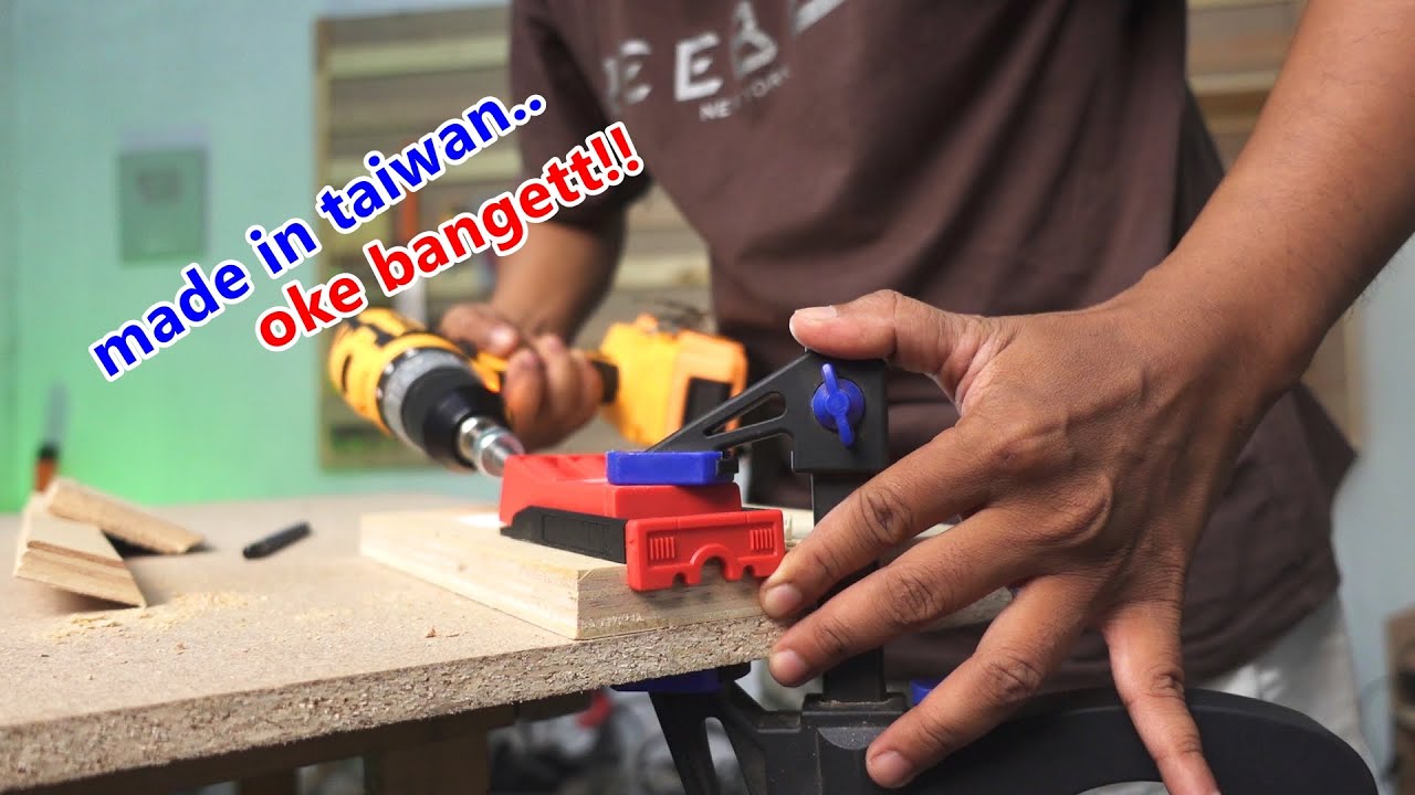 review alat sambung kayu pocket hole jig WOODFOX WF-MP2H4