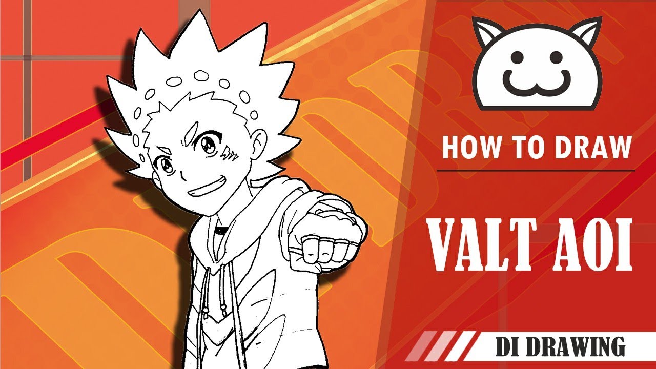 How to Draw Valt Aoi | Beyblade Burst