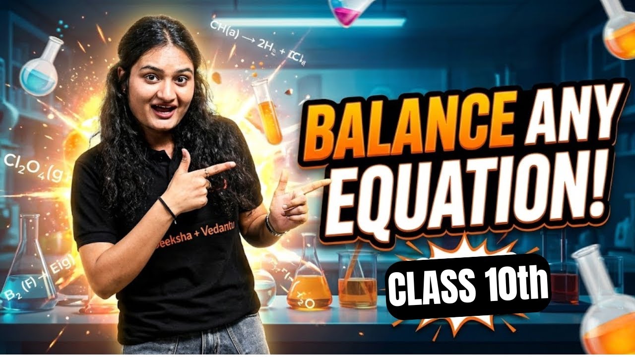BALANCE ANY Chemical Equation in SECONDS 😱🔥 | BEST TRICK | Class 10 Chemistry 💯