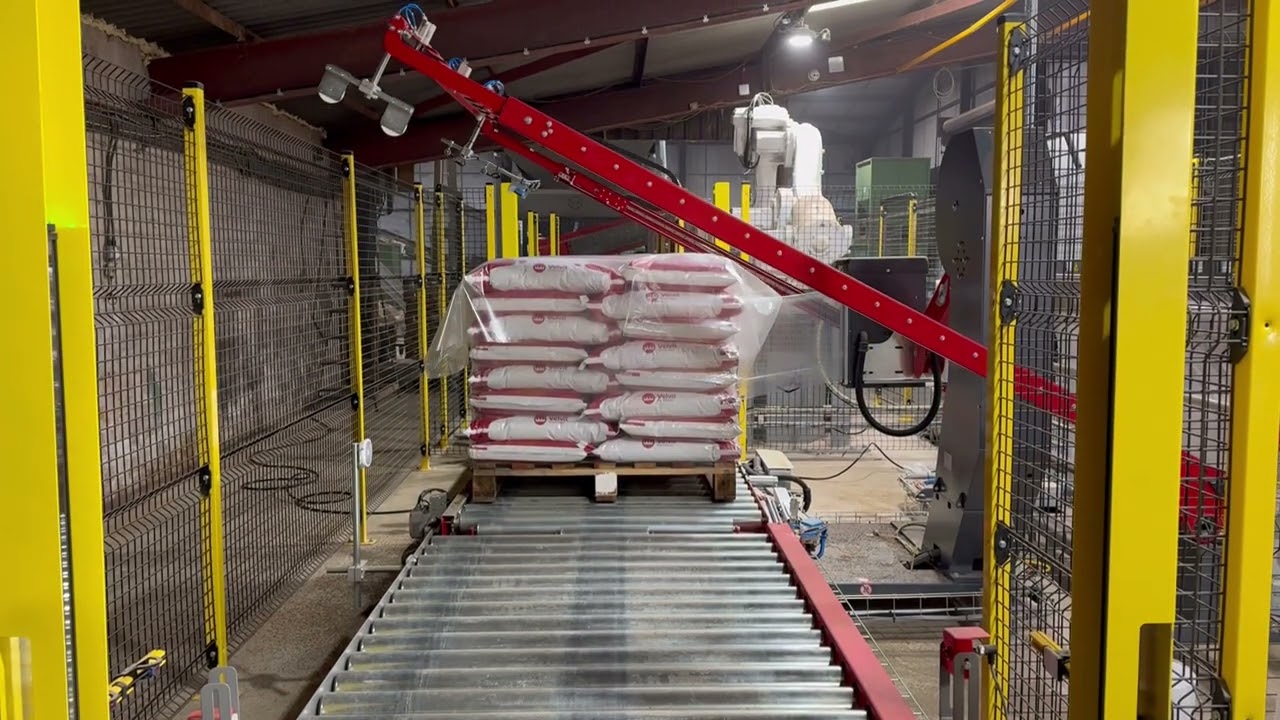 Pallet Wrapping complete with topsheet application