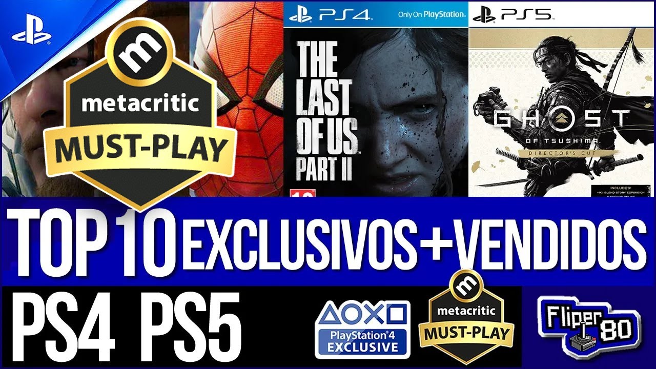TOP 10 GAMES EXCLUSIVOS DE PS4 MAIS VENDIDOS | MELHORES JOGOS DE PS4