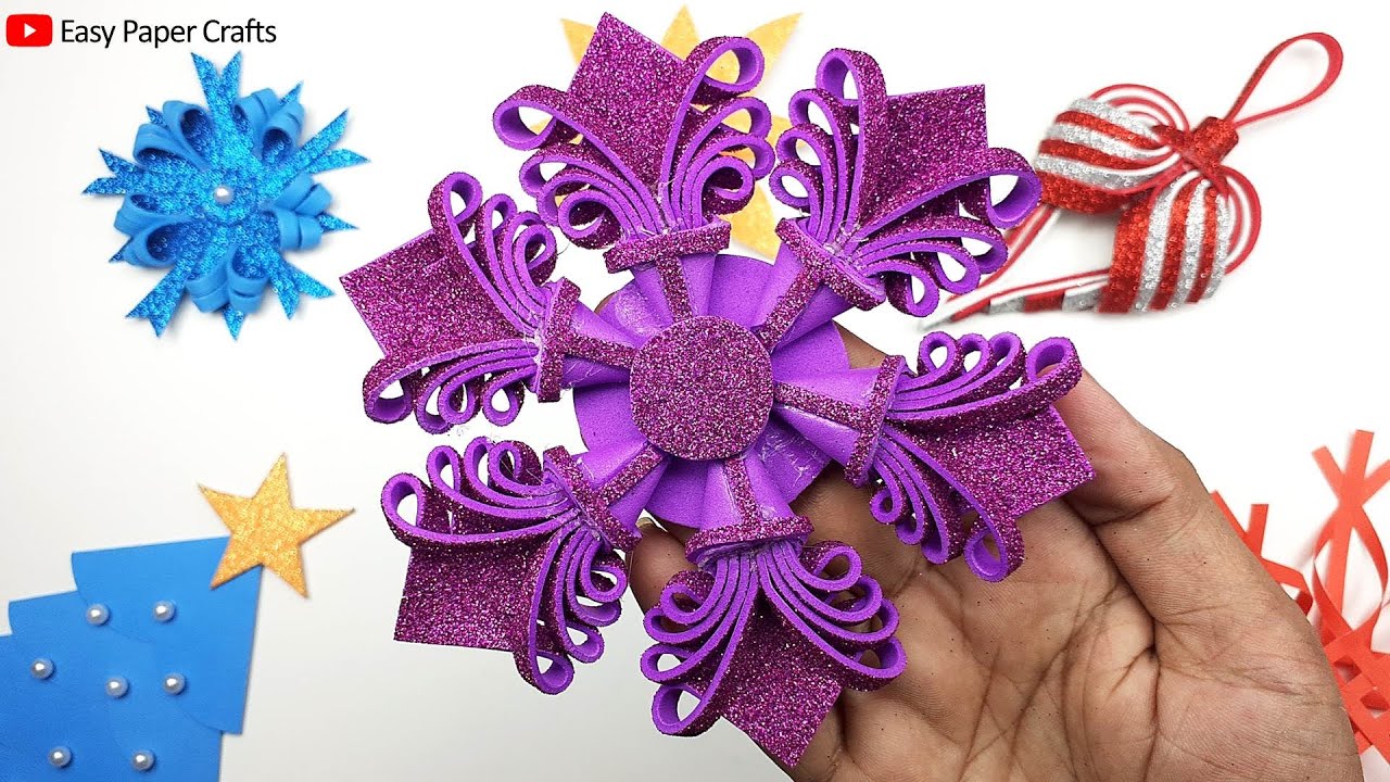 Glitter Foam Crafts | DIY Christmas Decorations 2021 | Christmas Craft Ideas