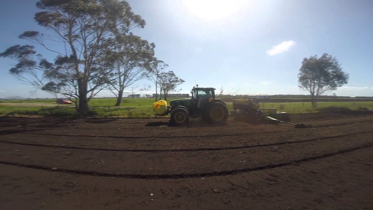 Logan Henderson planting maize 2014 for Gavins Ltd