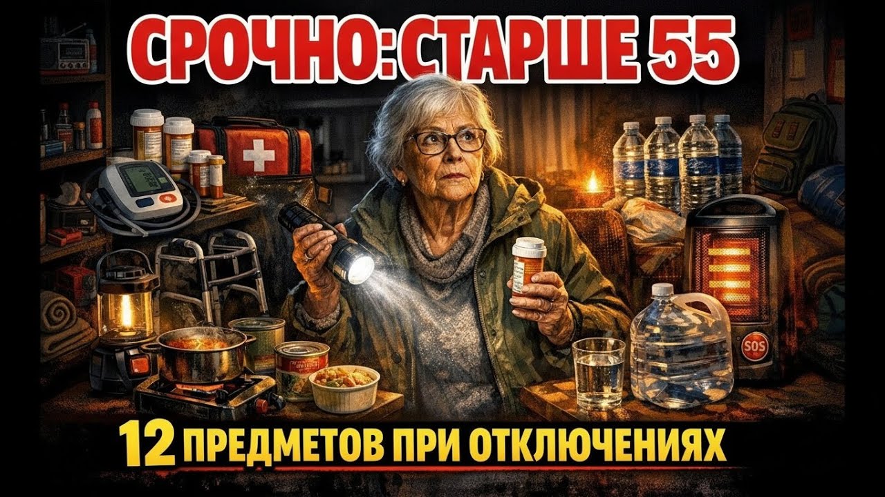 СРОЧНО: 12 предметов, которые необходимы каждому старше 55 при отключениях
