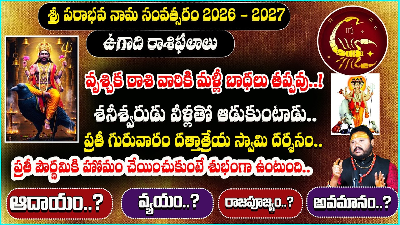 Lord Shani (Saturn) will Test Them Severely..!! | Vrischika Rashi ( Scorpio ) | Rasi Phalalu 2026