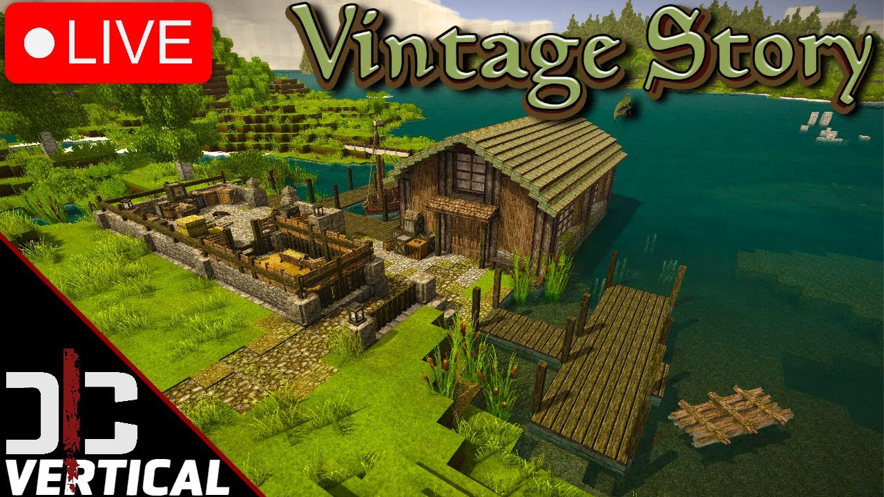 Vertical Live - Vintage Story - DAY 4 Exploring This Minecraft Hytale Survival Type Game