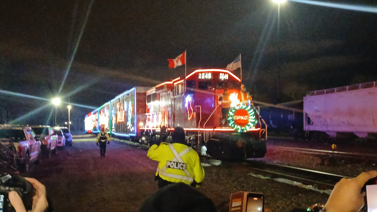 CPKC Holiday Train Arriving At Lambton Yard In Toronto Ontario 11/29/25 