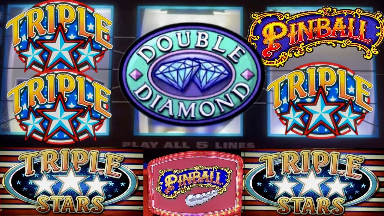 Old School Triple Stars and Pinball 3 Reel Casino Slots