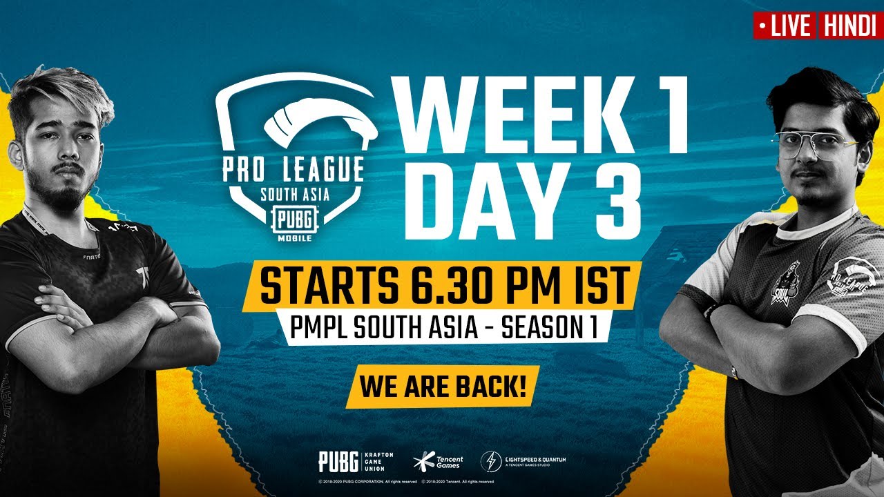 [Hindi] PMPL South Asia Day 3 W 1 | PUBG MOBILE Pro League S1
