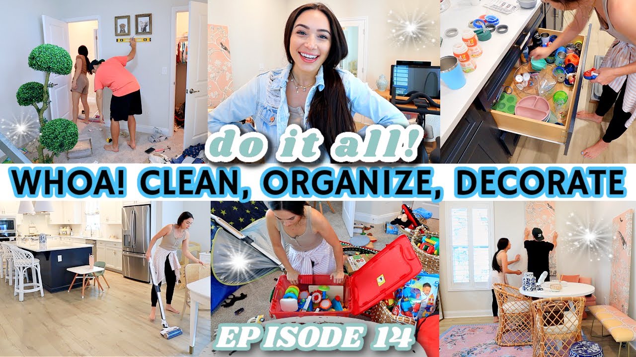 DO IT ALL! Extreme Speed Cleaning, Organizing with Me, New Home Decorating! | Alexandra Beuter