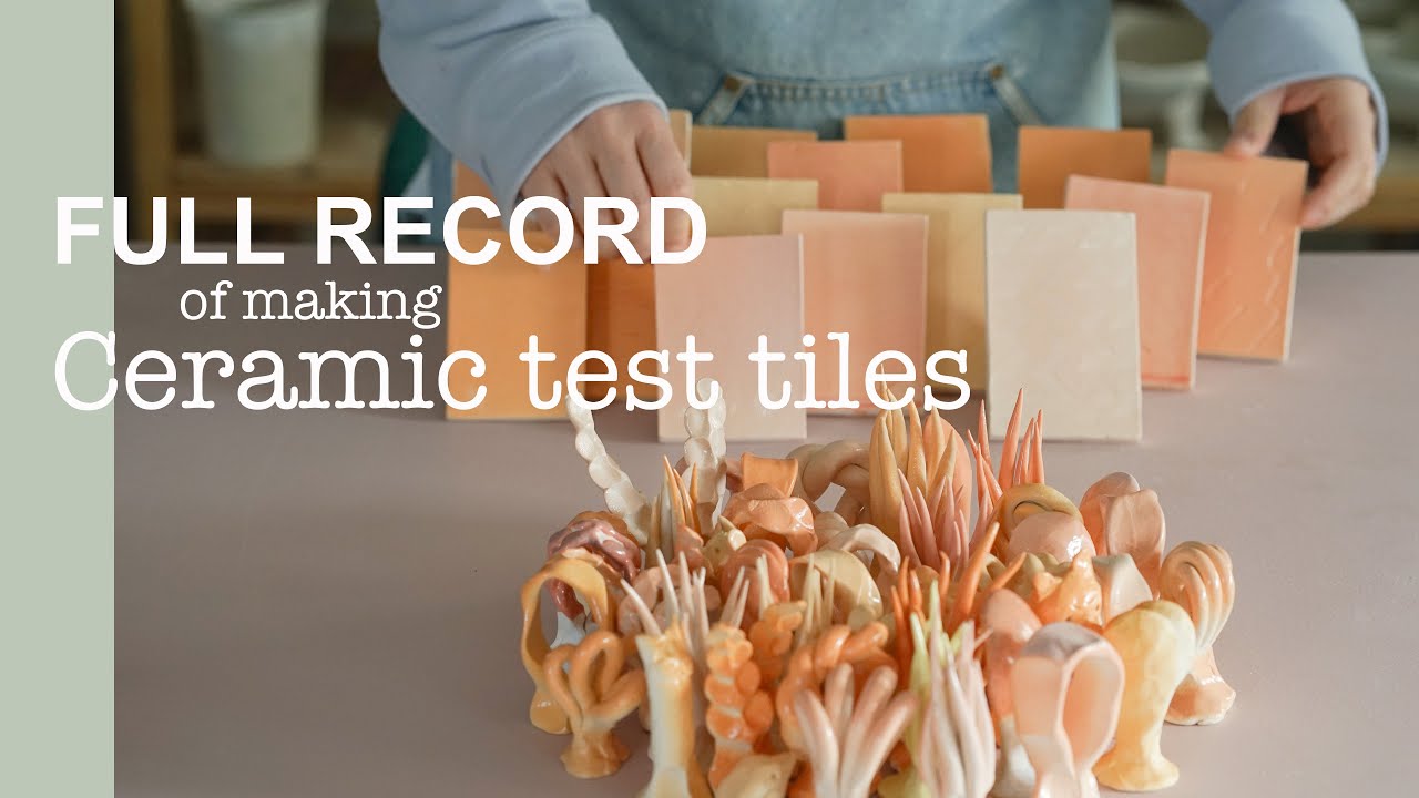 How I make fun ceramic glaze test tiles, getting creative
