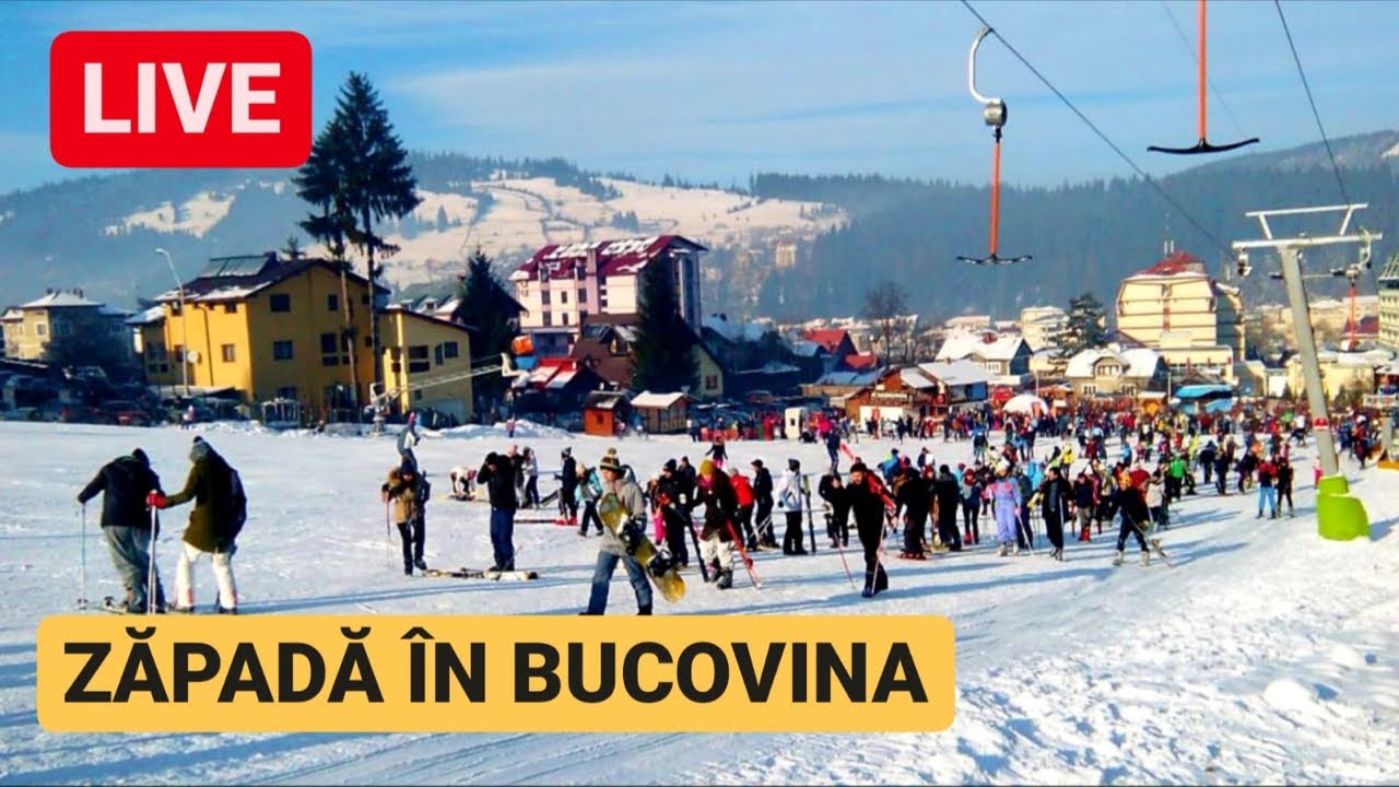 🔴 LIVE - SĂRBĂTORI de POVESTE în BUCOVINA, Zăpadă, Pârtie, Telescaun | Stațiunea VATRA DORNEI