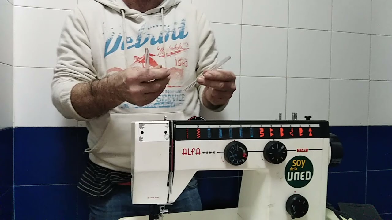 máquina de coser alfa truco para hilos grandes y poner prensatelas de alfa