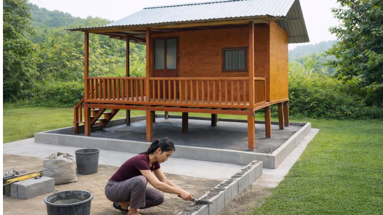 The girl built and finished the Wooden House herself in 101 days in a crazy way.