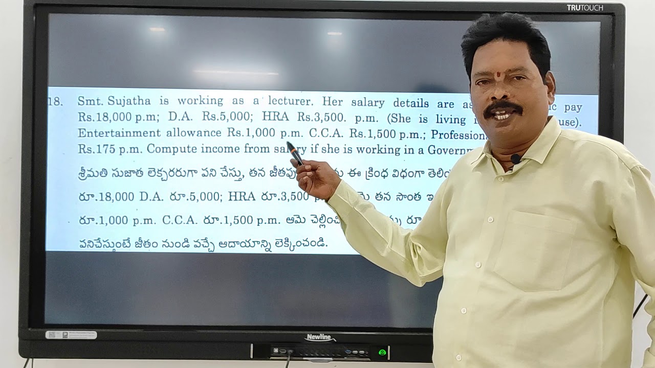 26 October 2020 INCOME  TAX# By A BABU RAO#For General Bcom#MODEL PAPER