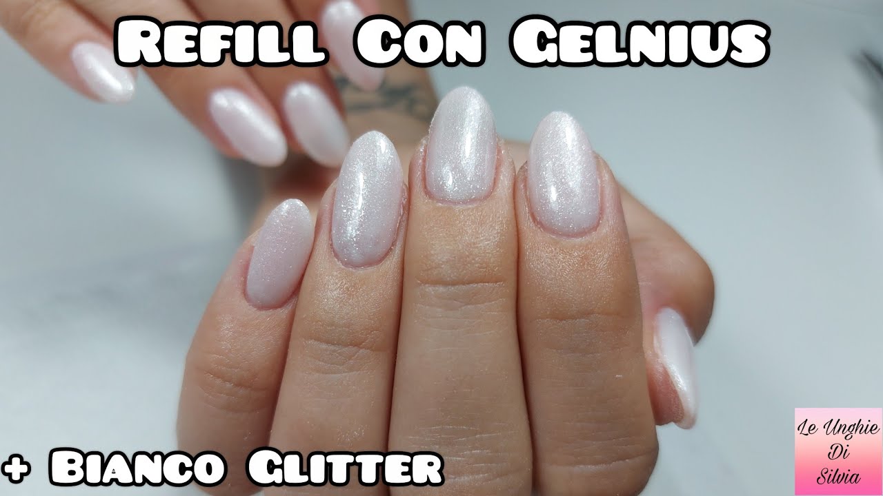 Refill Con Gelnius Passione Unghie + Bianco Glitter Born Pretty