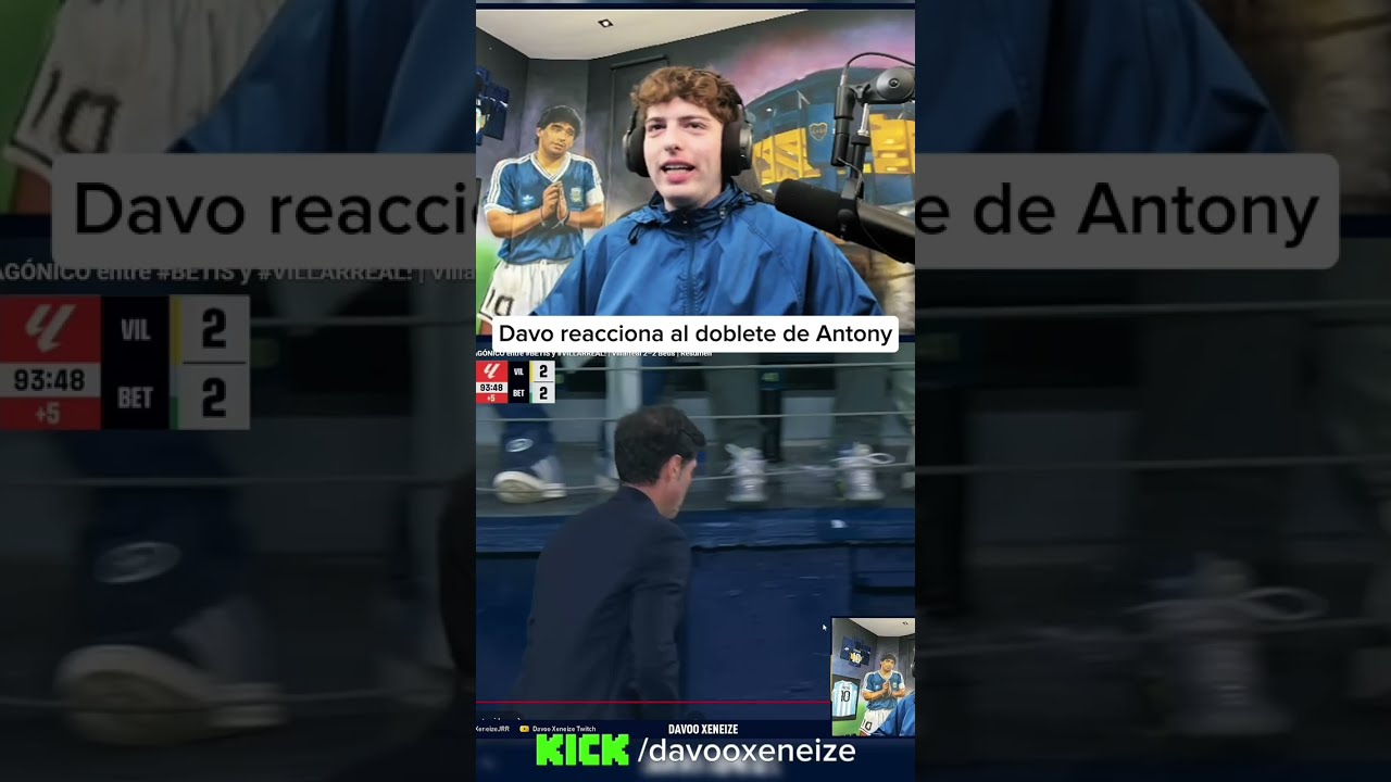 Davo reacciona al doblete de Antony #davooxeneize #parati #futbol #fyp #aura #laliga #antony #davo
