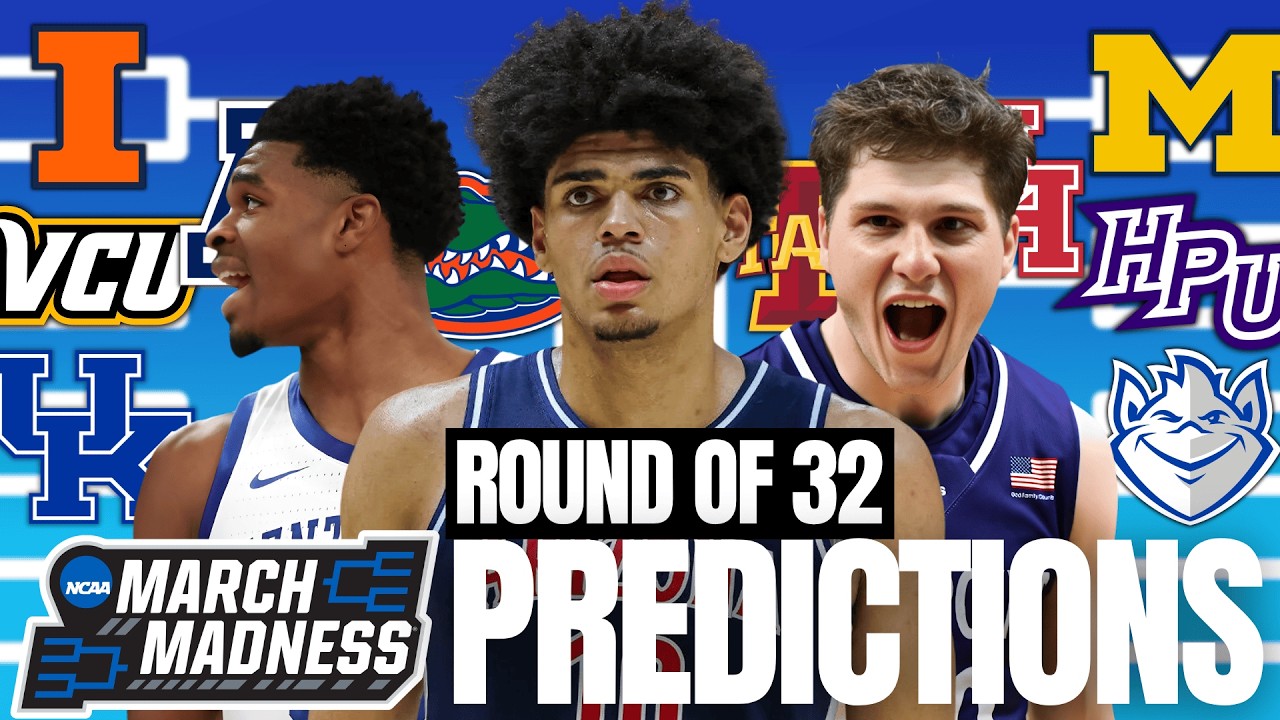 I Predicted EVERY Game After Round 1 of March Madness | FULL Round of 32 Predictions
